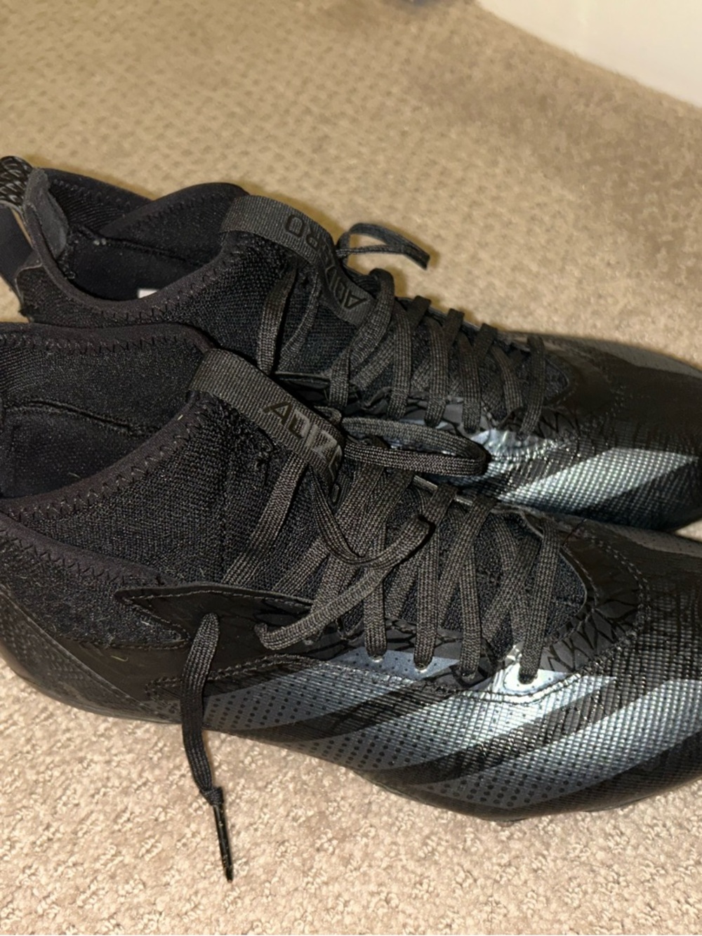 ADIDAS ADIZERO Men’s Black Athletic Cleats